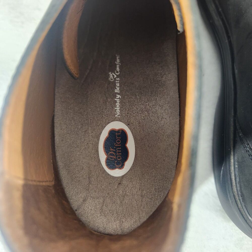 Mens 10.5 Dr. Comfort Wing 8320 Oxford Dress Shoes Brown Leather Wingtip Lace Up - Picture 4 of 13